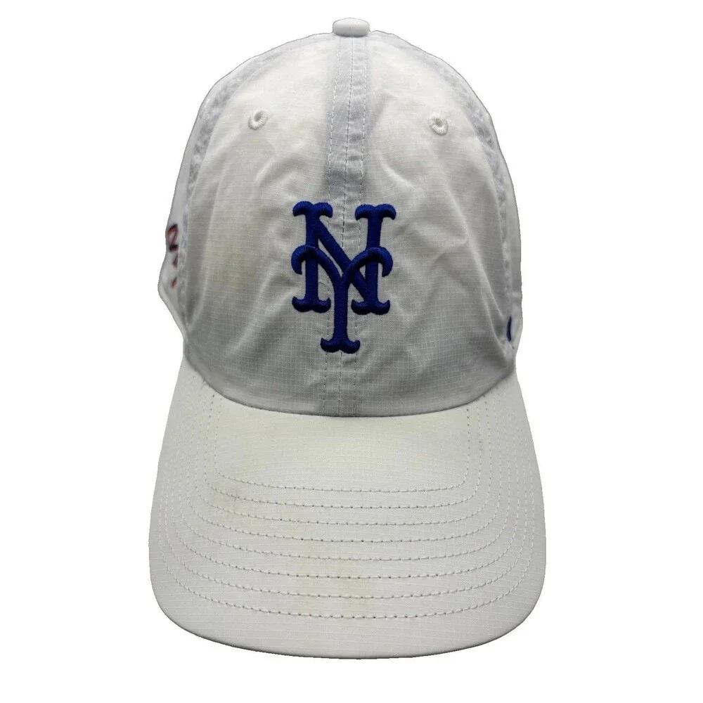 New York Mets 47 Brand Hat Baseball Cap White Ripstop Performance Strapback